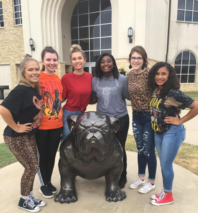 From left to right; Jordan Ware (PASS), Lauren Couch (Yearbook), Julia Greene (Hi-Steppers), Diamond Smith (Softball), Dayton McElyea (FFA), and Olivia Chalk (Sports Medicine). 