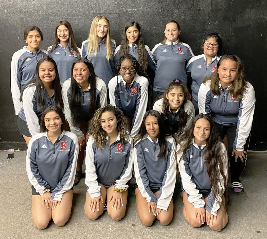 The girls JV team gathers for a photo to start the season. “I’m most excited about getting on the practice field with this talented group of ladies, growing as a team and starting the process of working towards a state championship,” assistant coach Jason Bragg said.