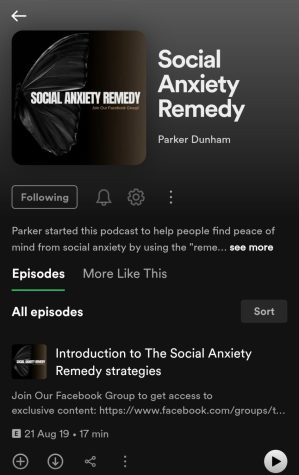 Social Anxiety Remedy is one of the many great podcasts avaliable on Spotify. Photo from Spotify.