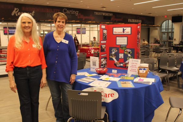 Because I Care booth encouraging the community to join the blood stem cell donor registry. 