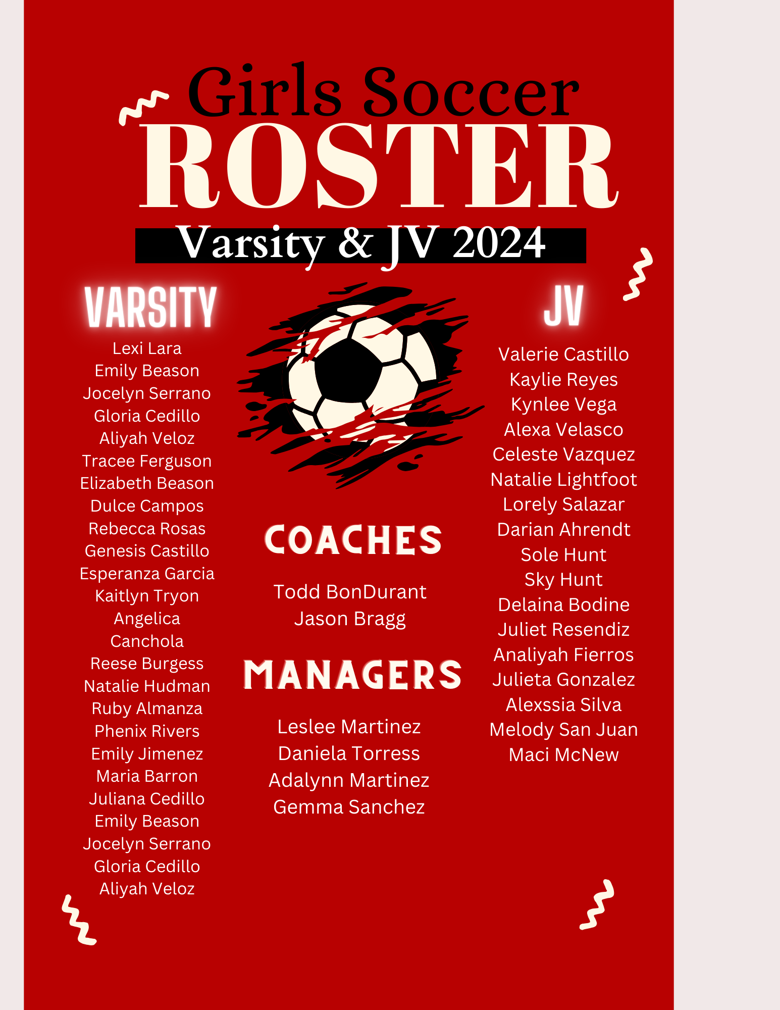 2024 Girls Soccer Roster – The Mirror